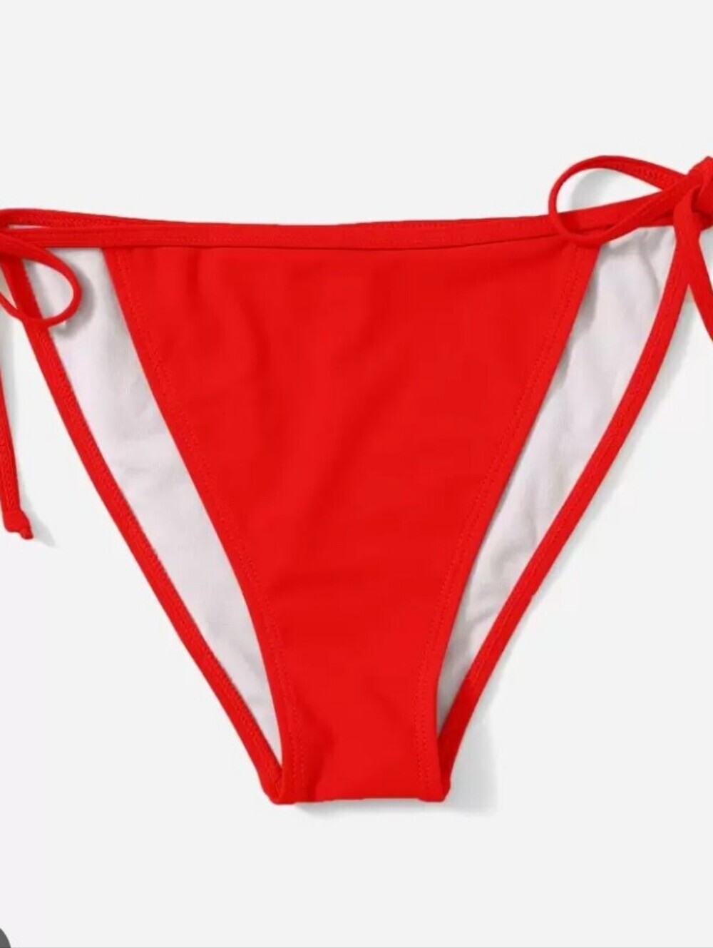 -- Hot Women's Red Tie-Side Bikini Bottoms Size Medium